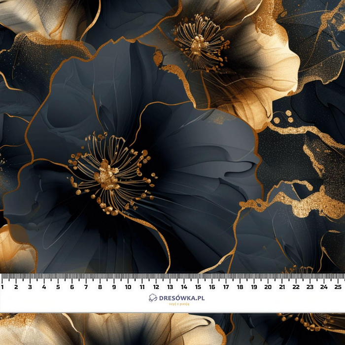 AUTUMN FLOWERS WZ.20- Slub Weave