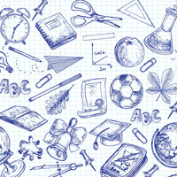 NOTEBOOK BLUE / blue squared - B-00 white - single jersey TE210