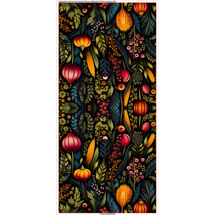 PILLOW 45X45 - AUTUMN FLOWERS WZ.15 - front + back