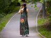 KLEID "DALIA" MAXI (S-M) -  FLOWERS ms.56 - Nähset