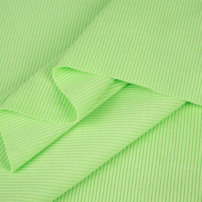 Rib Jersey fabric Unicolour - LIGHT GREEN (D-122) 