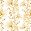 FLOWERS pat. 4 (gold) - Crepe