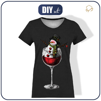 WOMEN’S T-SHIRT - TIPSY SNOWMAN - single jersey ITY S