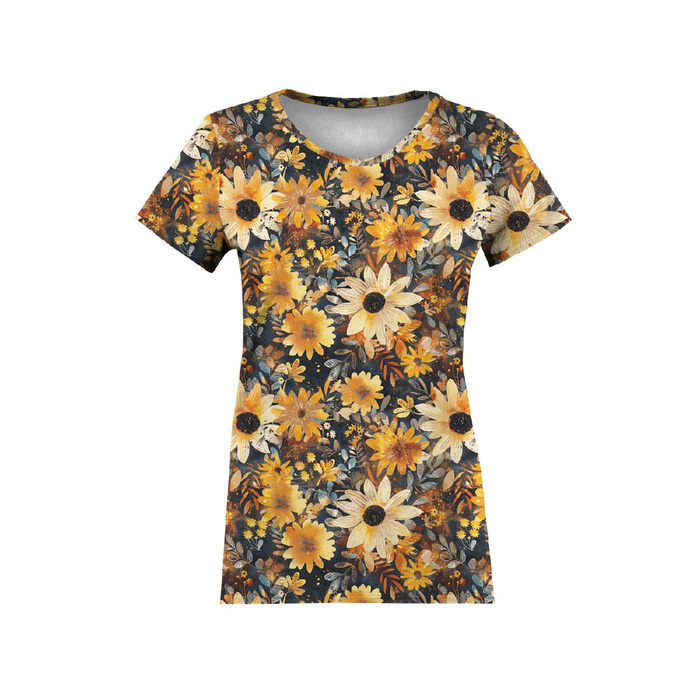 AUTUMN FLOWERS MS. 9- Polster- Velours