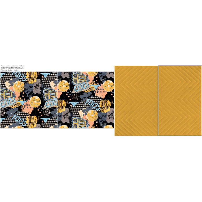 OZDOBNÉ POLŠTÁŘE - GRAFFITI ORANŽOVÁ / černá