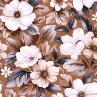 FLOWERS WZ.6/ Mocha Mousse  - Krepp