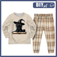 KINDERPYJAMAS "MIKI" - HALLOWEEN CAT m 4 - Nähset (98/104)