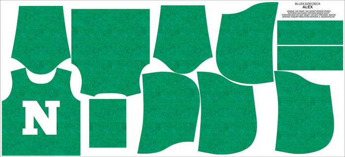 DĚTSKÁ MIKINA S KAPUCÍ (ALEX) - "N" / acid wash malachit - teplákovina