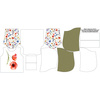 KINDER HOODIE (ALEX) - FIELD FLOWERS pat. 2 - Sommersweat (146/152)