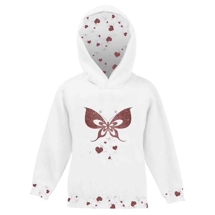 KINDER HOODIE - SCHMETERLING M.6 (GLITTER SCHMETTERLINGE) - Sommersweat (110/116)