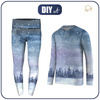 THERMO MÄDCHEN SET (NANCY) - WINTERLANDSCHAFT M.2 (GEMALTER WALD) - Nähset 146