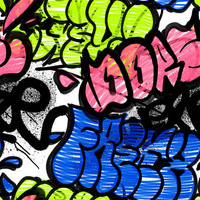 STREET ART pat. 2 - Cotton woven fabric
