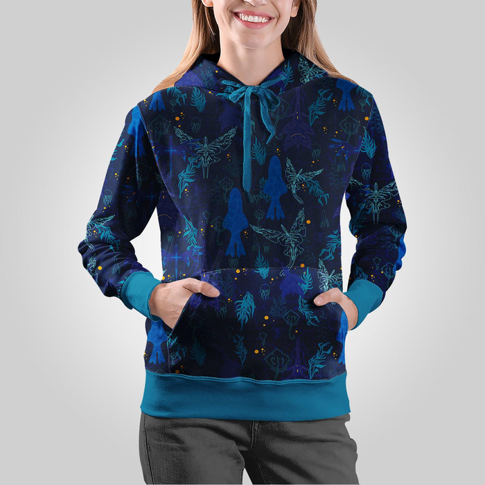 WATER WORLD / navy - brushed knitwear with elastane ITY