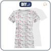 T-SHIRT DAMSKI - LOVE BIAŁY / beton - single jersey S