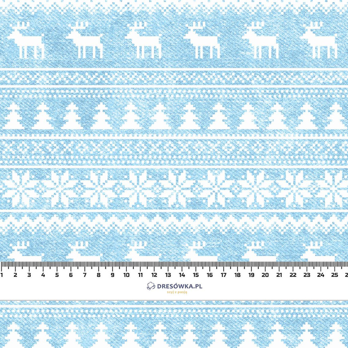 REINDEERS PAT. 2 / ACID WASH LIGHT BLUE- Upholstery velour 
