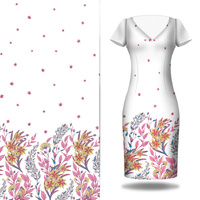 BLUMEN (Motiv 7) / weiß - Kleid-Panel TE210
