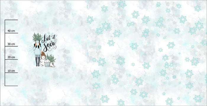 LET IT SNOW pat. 2 (WINTER IN THE CITY) - PANORAMIC PANEL (80cm x 155cm)