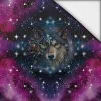 WOLF / WATERCOLOR GALAXY PAT. 8 -  PANEL (75cm x 80cm) light brushed knitwear
