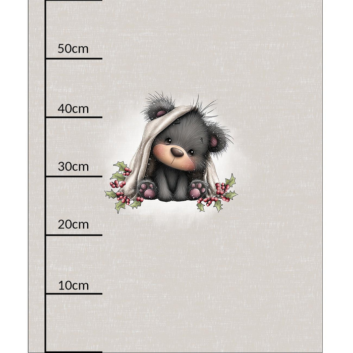 WINTER ANIMALS wz.8 - panel (60cm x 50cm) Hydrophobic brushed knit