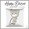 POLŠTÁŘOVÝ PANEL - MEDVÍDEK (mentolová) / love - HOME DECOR PREMIUM