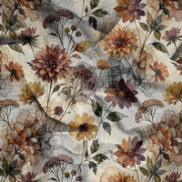 AUTUMN FLOWERS WZ. 27 - Cotton muslin