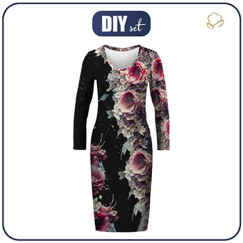 SUKIENKA OŁÓWKOWA (ALISA) - VINTAGE FLOWERS WZ. 5 - zestaw do uszycia L