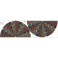 COLORFUL PASILEY - circle skirt panel M