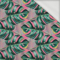 MONSTERA no. 5 / pink - looped knit fabric