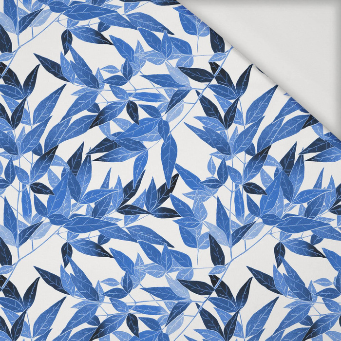 LEAVES pat. 7 (classic blue) - Viscose jersey