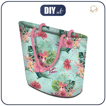 SHOPPER - TROPISCHER STRAUß / minze - Nähset