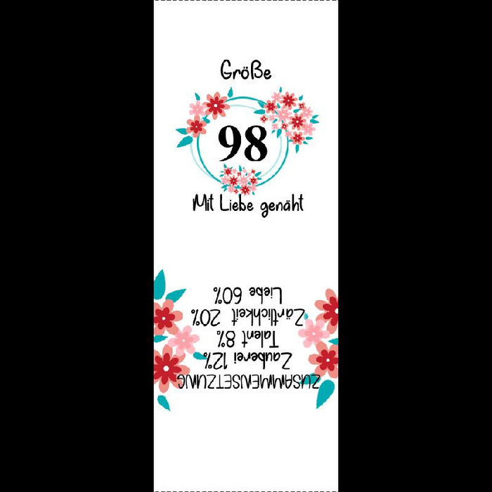 Wszywka dziewczęca 'KWIATY" DE - rozmiar 104 - Komplet 9 szt