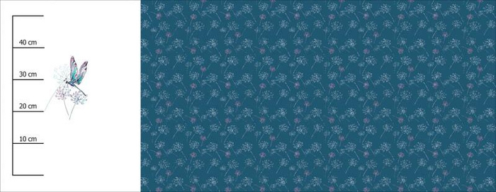 DRAGONFLY AND DANDELIONS (DRAGONFLIES AND DANDELIONS) - PANORAMIC PANEL 60 cm