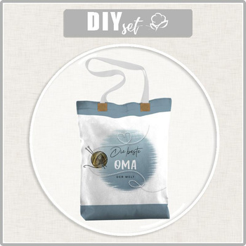 SHOPPER TASCHE - DIE BESTE OMA DER WELT / Knäuel - Baumwoll Webware - Nähset