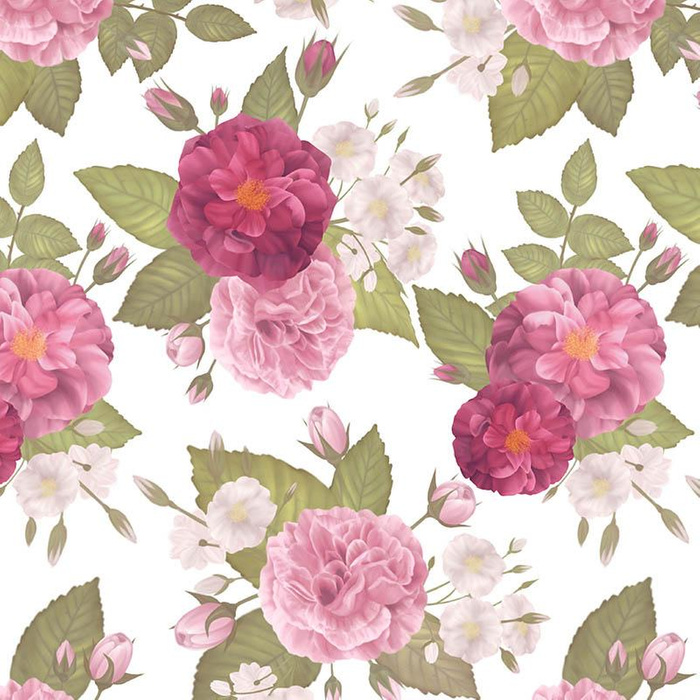 ZAHRADA RŮŽÍ/ bílý - Mušelín bavlněný