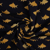 GOLDENE FISCHE (GOLDENER OZEAN) / dunkelblau - French Terry mit Elasthan