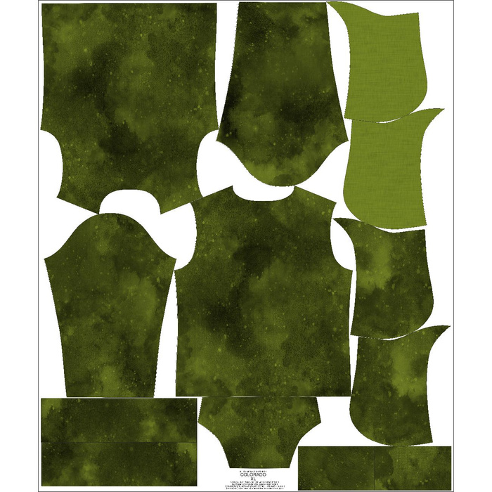 MEN’S HOODIE (COLORADO) - GRUNGE PAT. 2 (olive) - sewing set XXXL