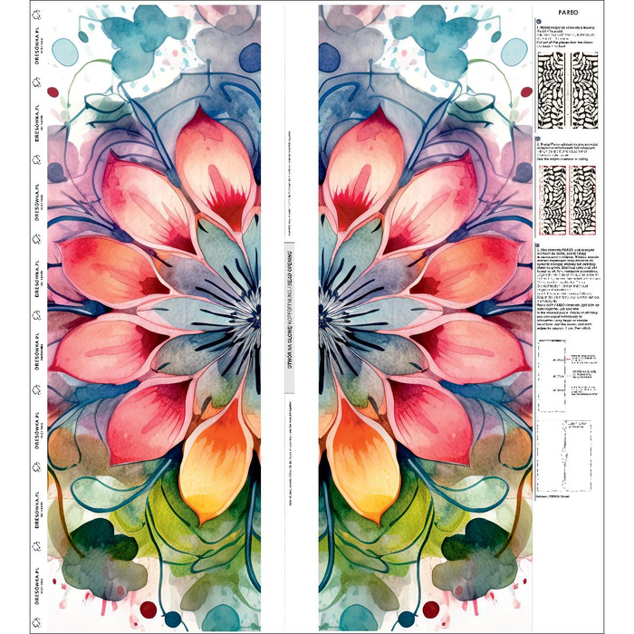 PAREO - WATERCOLOR FLORAL VZ. 5 - Sada šití 