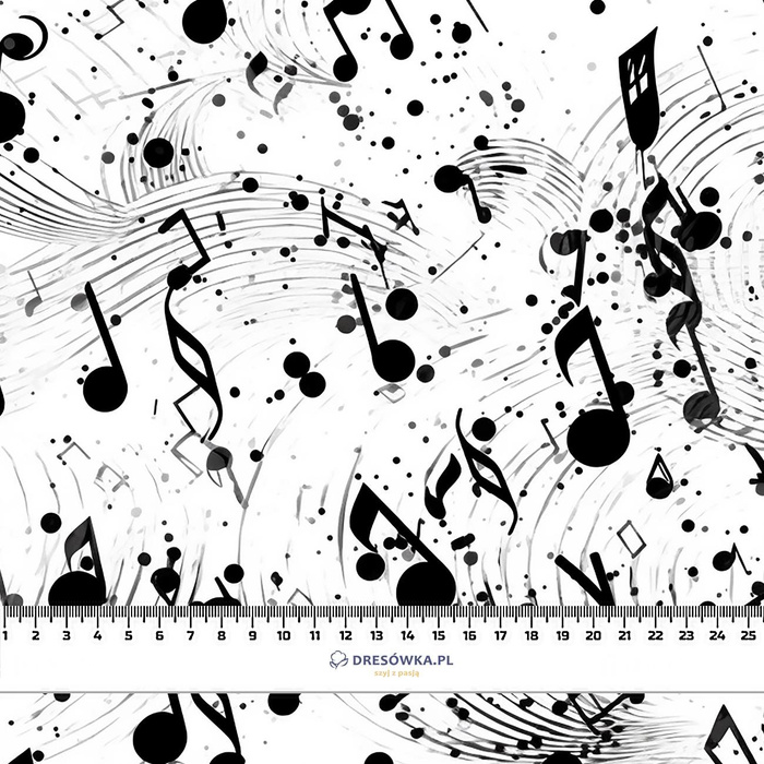 MUSIC NOTES PAT. 4 - Cotton muslin