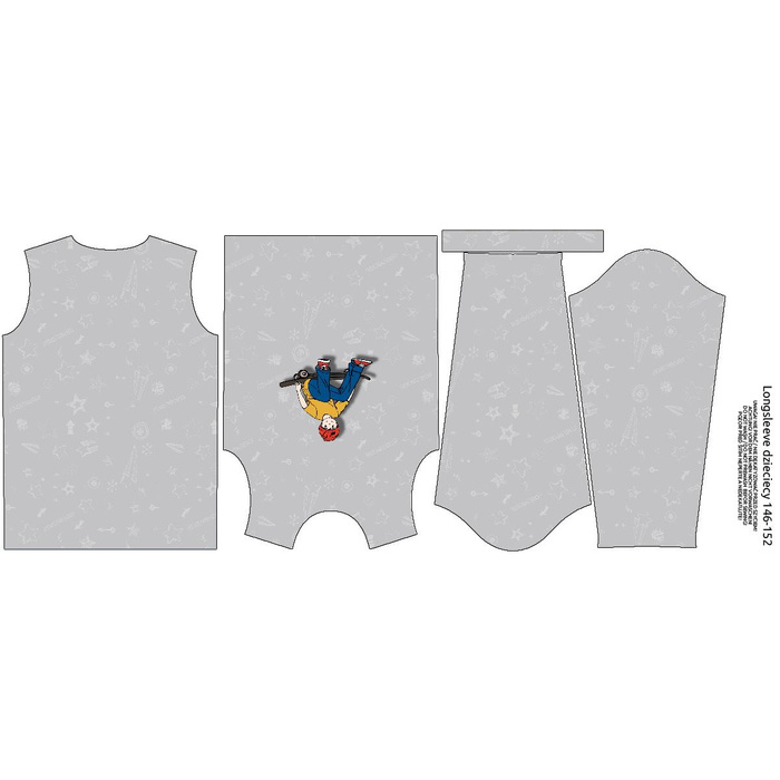 LONGSLEEVE - NOEL (SKATER) / grau - Single Jersey (122/128)