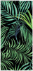 KISSEN 45x45 - PALMENBLÄTTER Ms. 4 / schwarz - Velours - Vorderseite + Rückseite