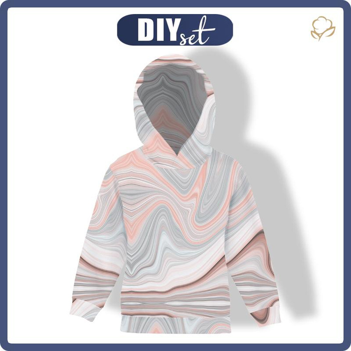 KIDS HOODIE (ALEX) - WATERCOLOR pat. 4 - sewing set