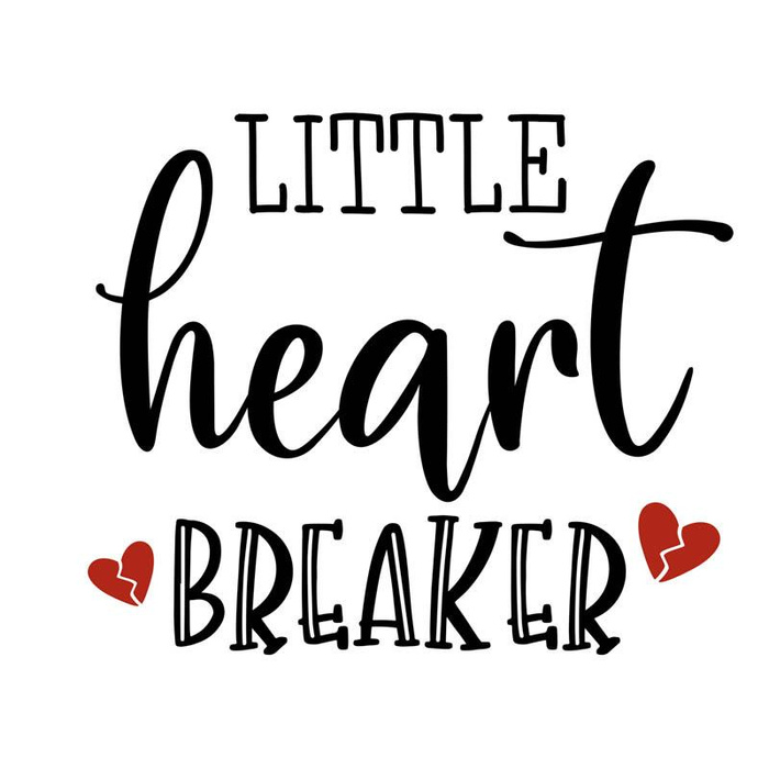 LITTLE HEART BREAKER (BE MY VALENTINE) - panel looped knit 75cm x 80cm