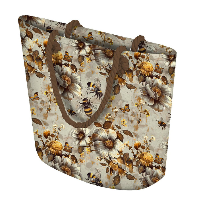 BEES & FLOWERS- Welur tapicerski