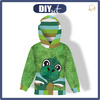 KID'S HOODIE (ALEX) - DRAGON DINO - looped knit fabric (86/92)
