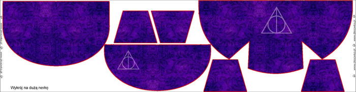 HIP BAG - HALLOWS / MAGIC DAMASCO WZ. 2 (MAGIC SCHOOL) / Choice of sizes