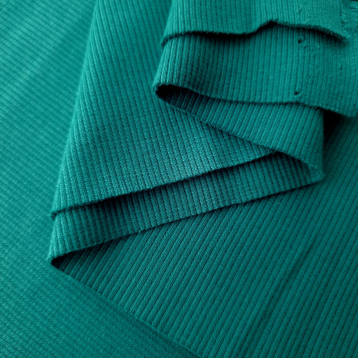 Rib Jersey fabric Unicolour - TRANSFORMATIVE TEAL (D-247)