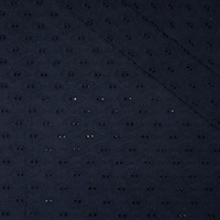 DROPS / navy - Embroidered cotton fabric