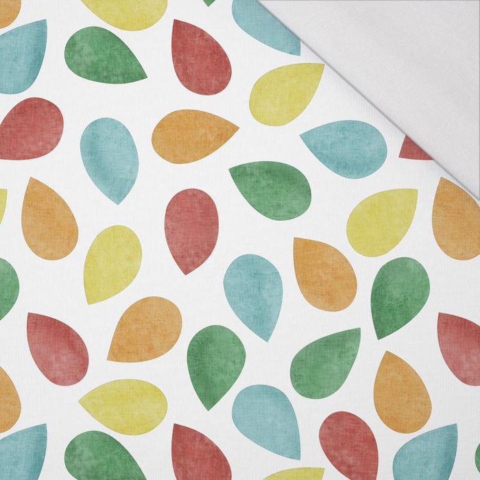 VELKÉ LISTÍ MIX / žlutý- organický úplet single jersey s elastanem 