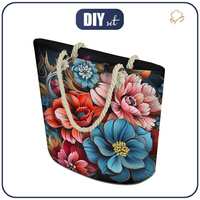 NÁKUPNÍ TAŠKA - bouquet of flowers wz.1 - Sada šití