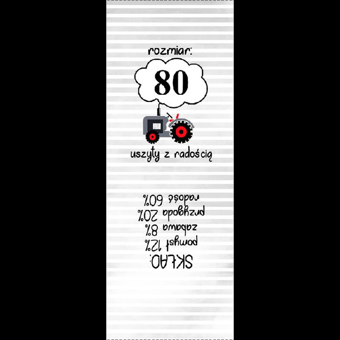 Wszywka chłopięca "TRAKTOR" PL - Komplet 9 szt / Rozmiar do wyboru